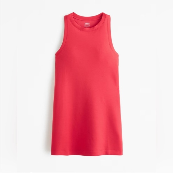 Abercrombie & Fitch A&F YPB neoKNIT Unlined Mini Dress sleeveless red active M - Picture 1 of 6
